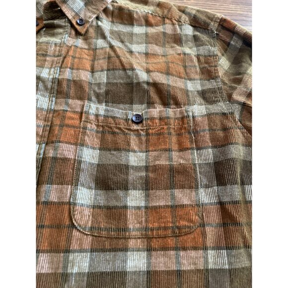 r-options San Clemente, California long sleeved button front plaid shirt size L - Picture 6 of 7